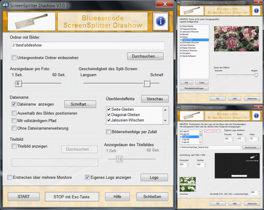  ScreenSplitter Diashow