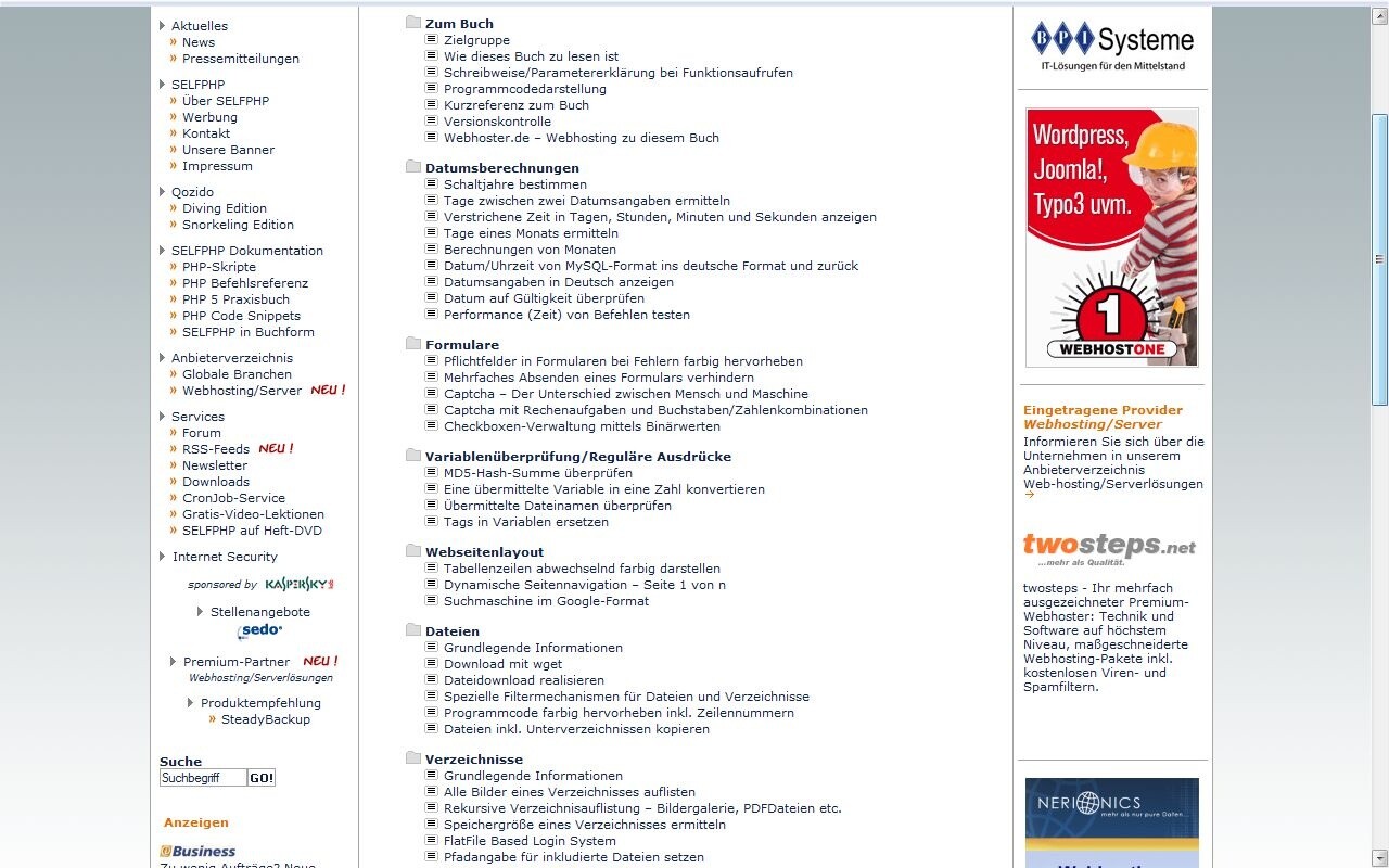 SelfPHP - Das PHP Kochbuch