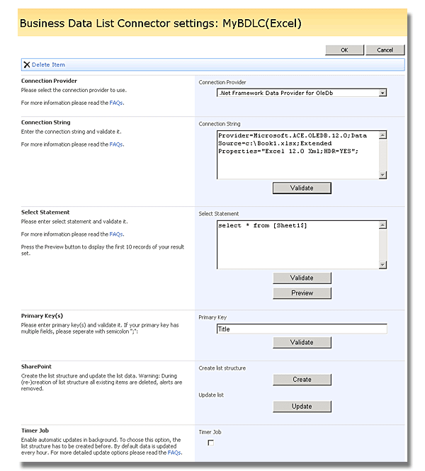  SharePoint Business Data List Connector