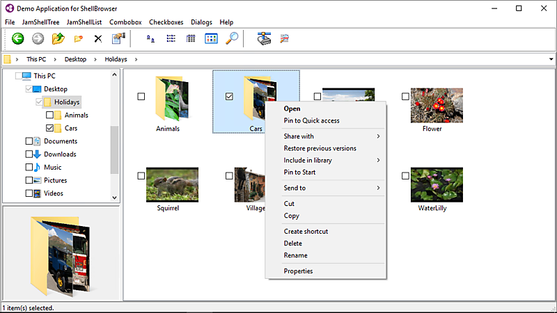  ShellBrowser Components for Delphi