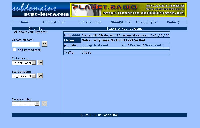 Shoutcast Controller (SCC)