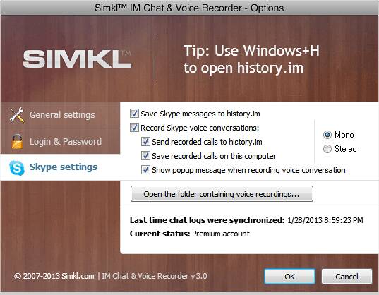  Simkl IM Chat Voice Recorder