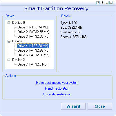 Smart Partition Recovery