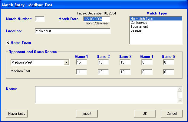 StatTrak for Volleyball