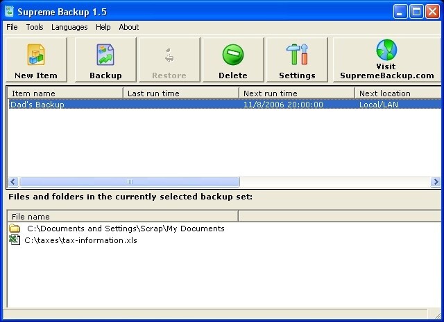  Supreme Backup