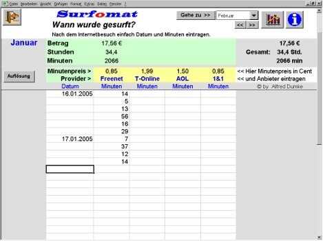  Surfomat (Excel)