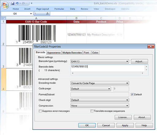TBarCode - Barcode OCX