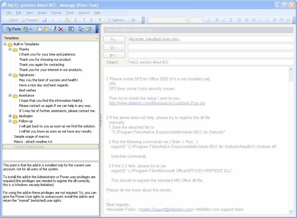  Template Phrases for Microsoft Outlook