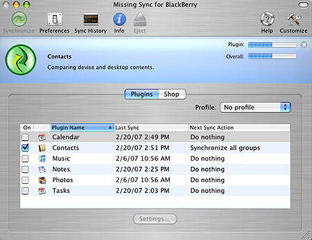  The Missing Sync for BlackBerry