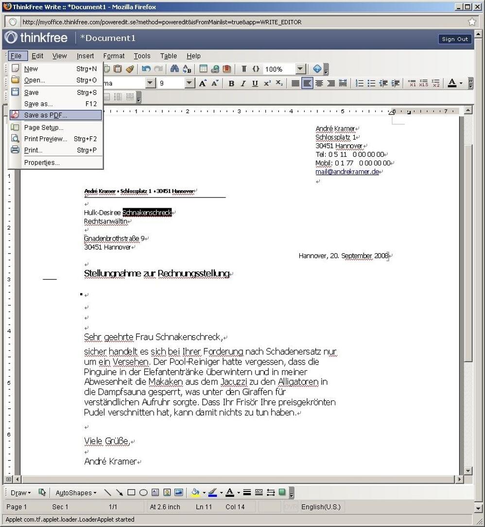 ThinkFree Office | heise Download