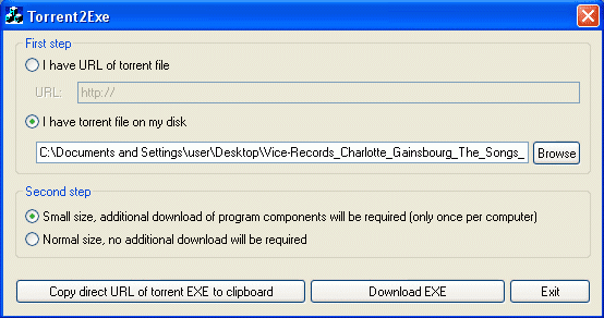 Torrent2Exe