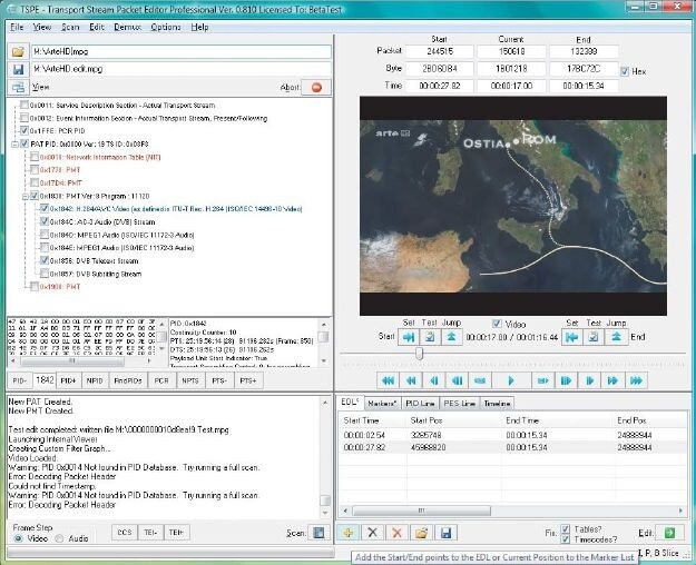 TSPE - Transport Stream Packet Editor