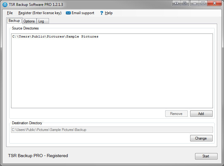 TSR Continuously Backup