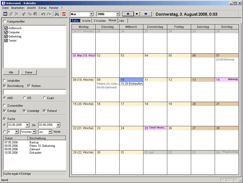 UK's Kalender