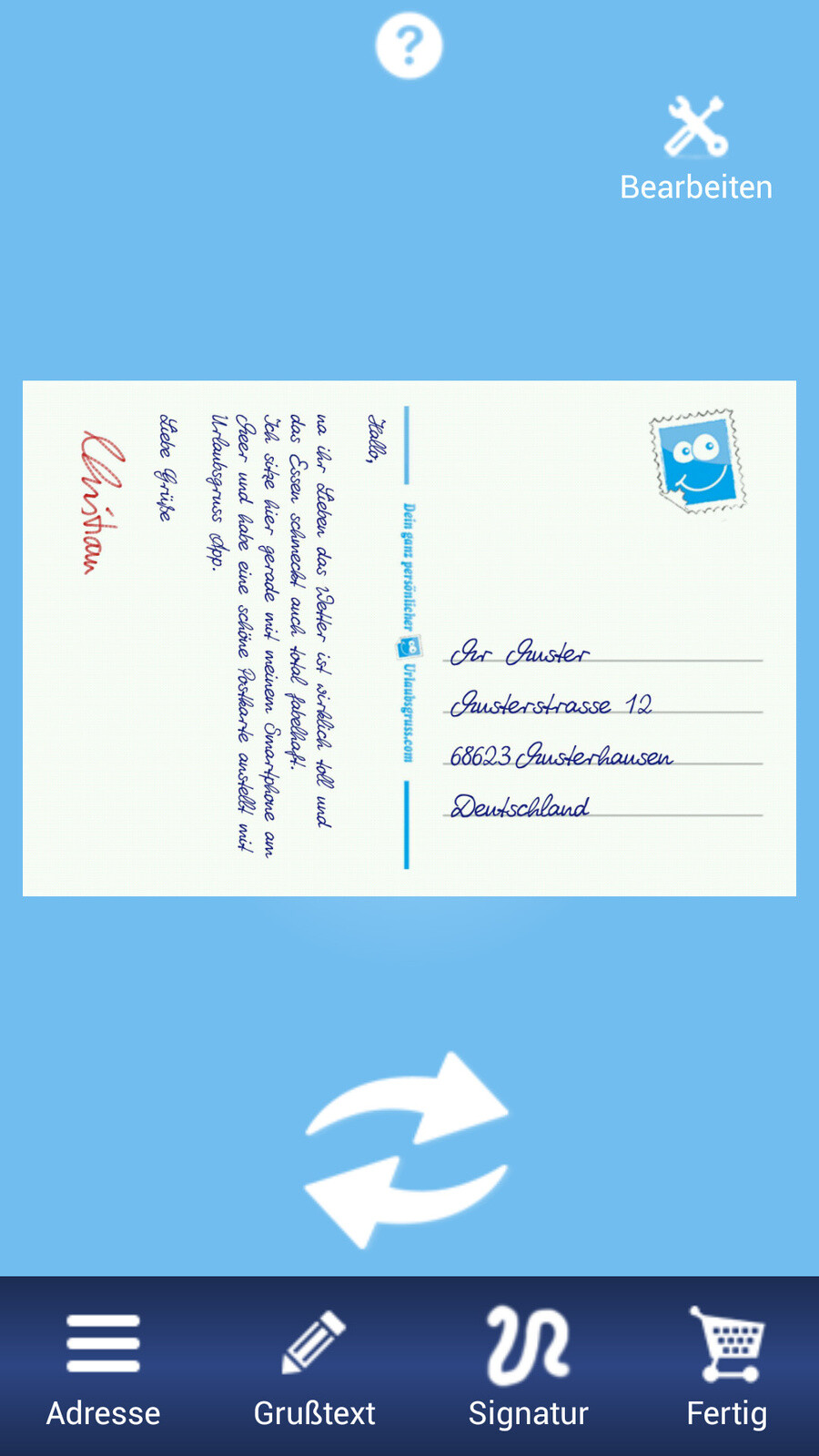  Urlaubsgruss Postkarten App