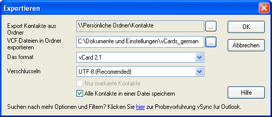  VCardWizard für Microsoft Outlook