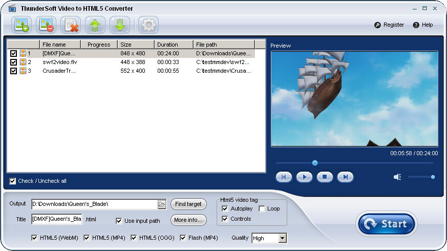 Video to HTML5 Converter