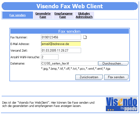  Visendo Fax Server