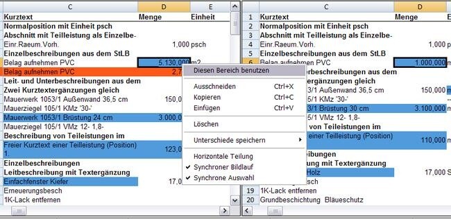  WCT Excel-Vergleich