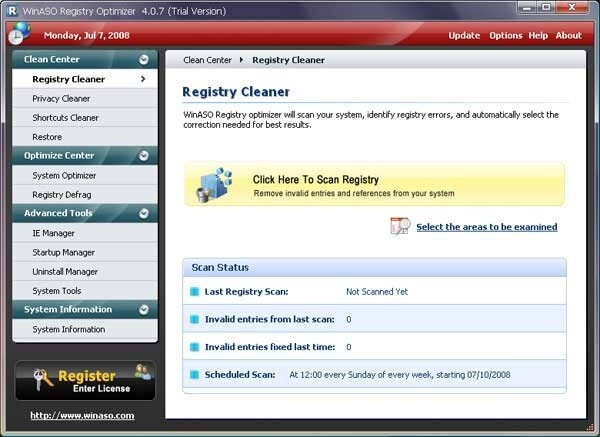 WinASO Registry Optimizer