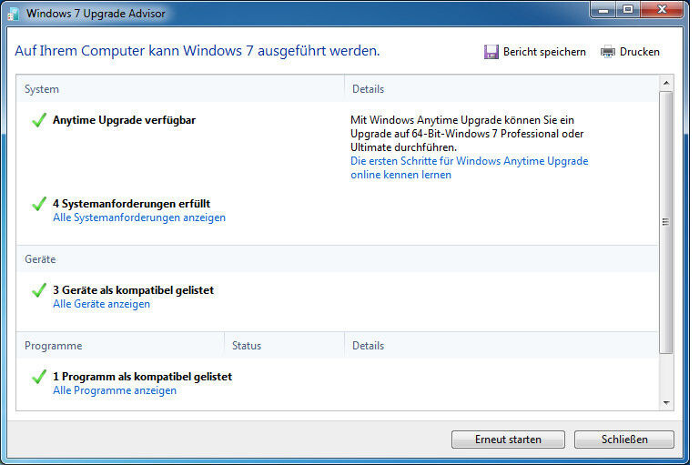 Windows 7 Upgrade Advisor