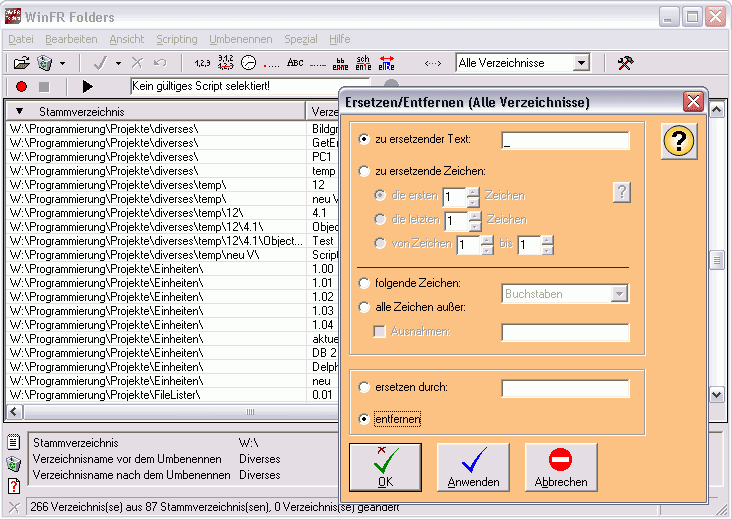WinFR Folders