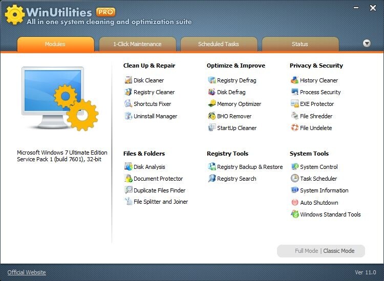 WinUtilities Professional