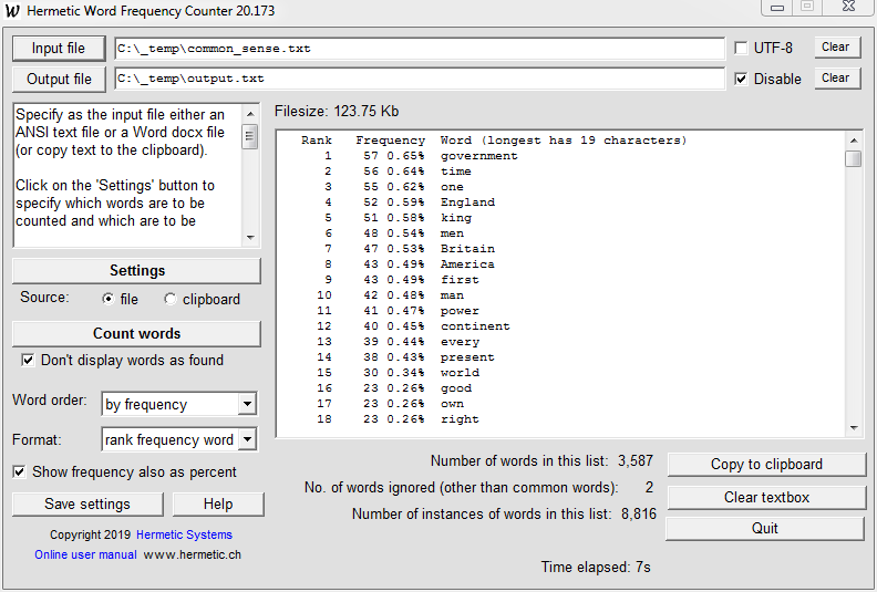 Word Frequency Counter Download von heise.de
