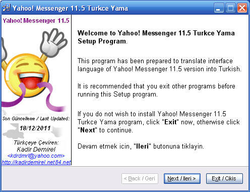  Yahoo! Messenger Turkce Yama