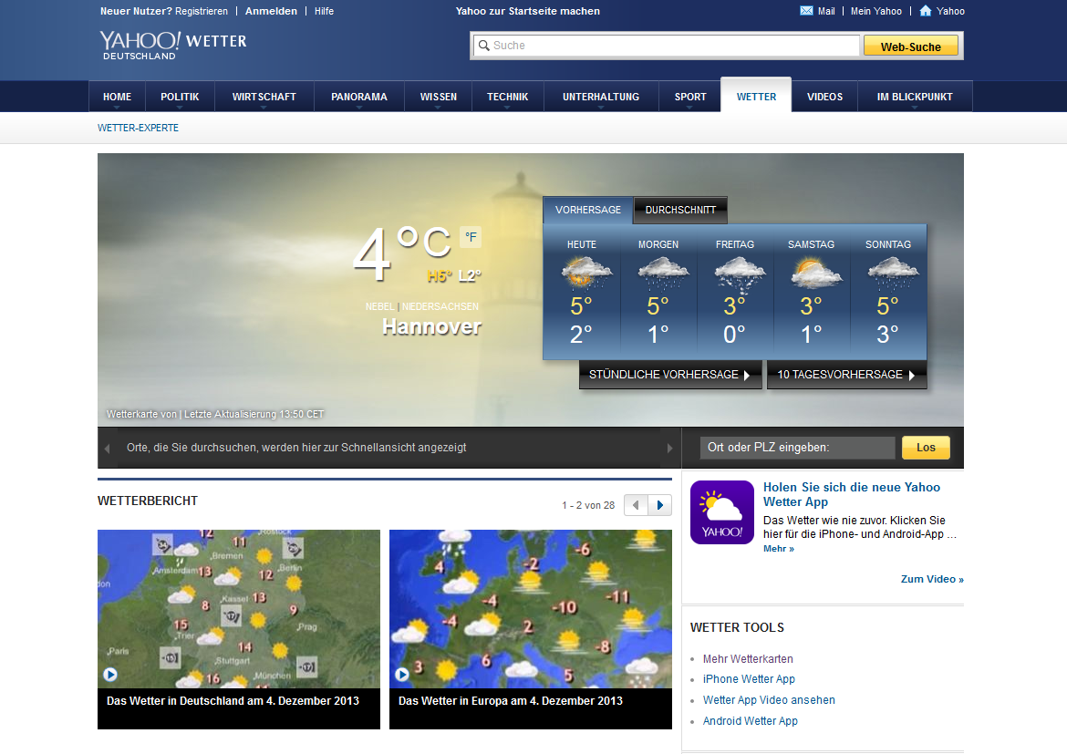  Yahoo! Wetter