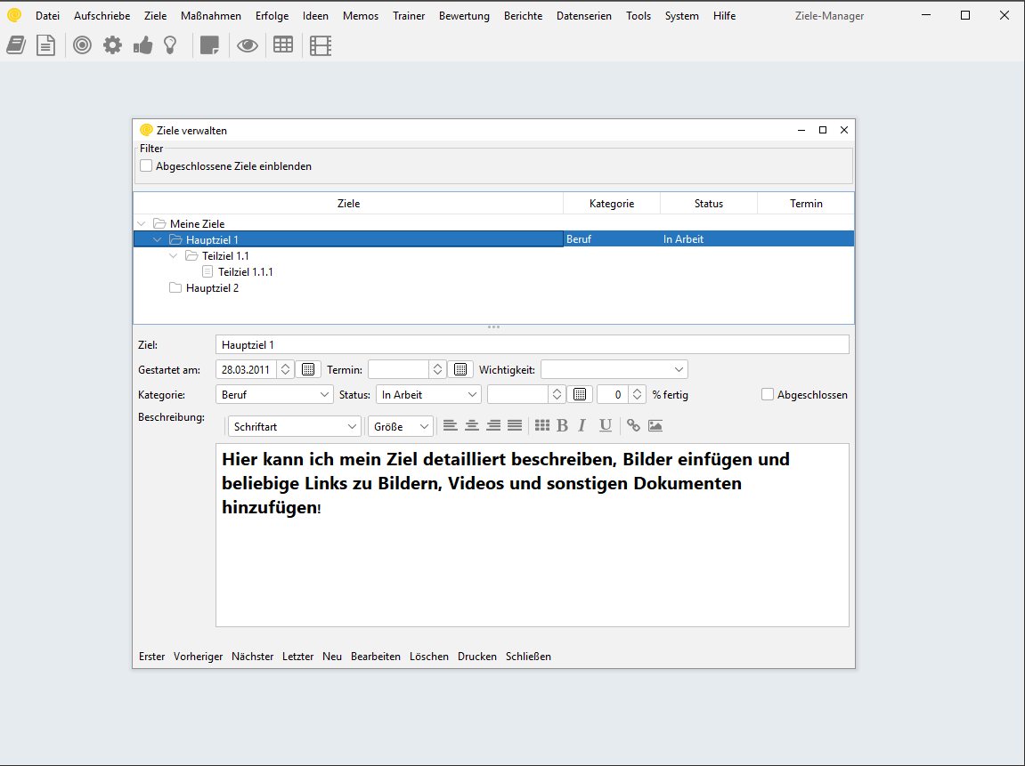  Ziele-Manager