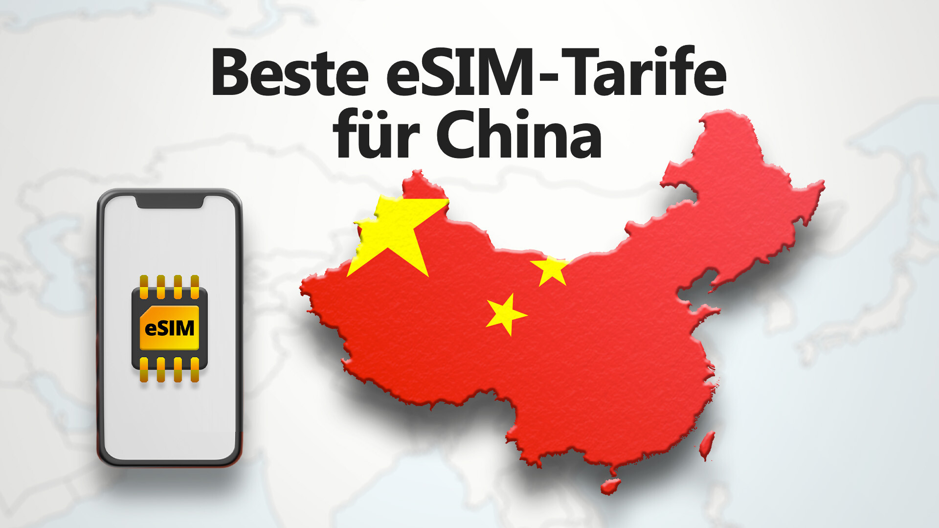 Artikelbild: eSIM-fähiges Smartphone neben ägyptischer Landesflagge in Landesform