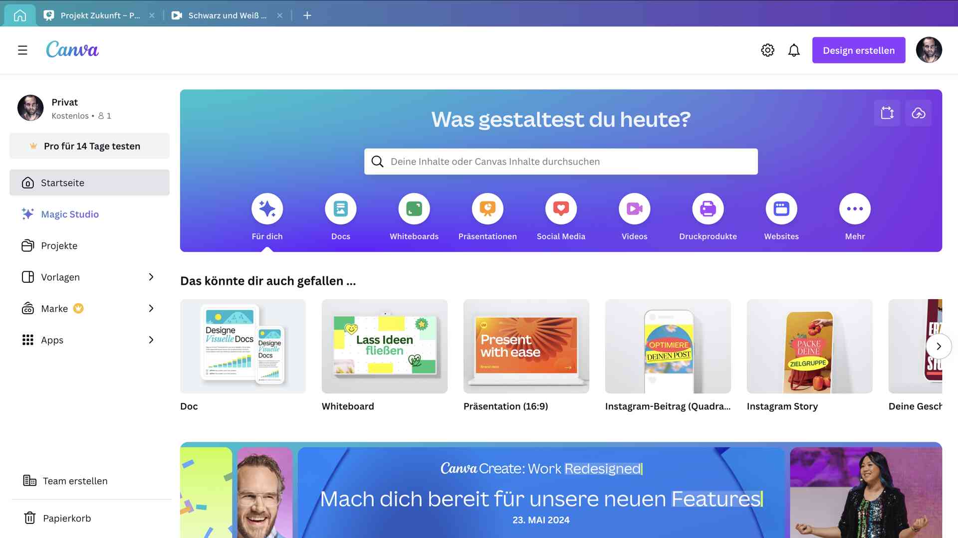 Canva AI Design Tools product features