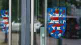 Glastür mit Waffen von Thüringen