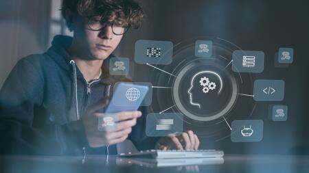 Smart,Device,Virtual,Control,Interface.,Artificial,Intelligence,New,Application,Ai