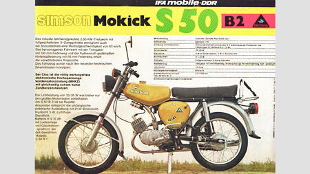 Simson S50 Mokick Katalogseite
