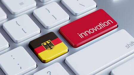 An den Tasten auf der Tastatur sieht man: Deutschland und Innovationen sind nicht identisch.
