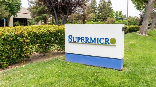 Firmenschild von Supermicro
