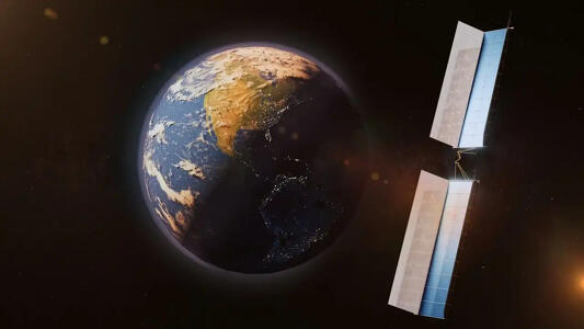 Künstlerische Darstellung eines Satelliten von Overiew Energy