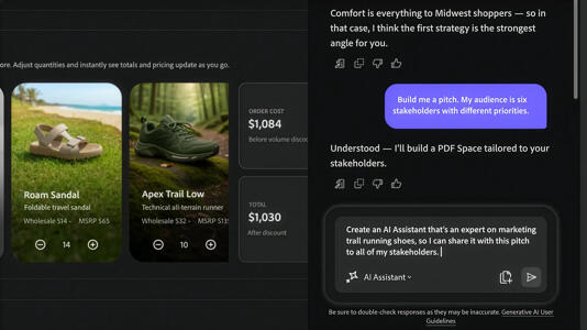 Screenshot aus Adobe PDF Spaces
