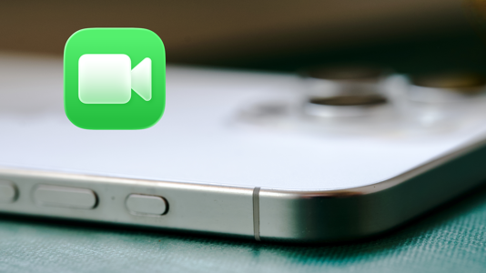 Verschwommenes iPhone mit FaceTime-Icon