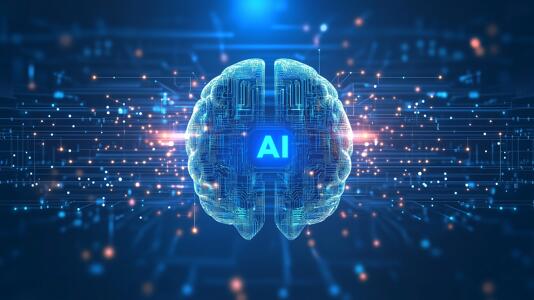 Digital,Brain,With,Circuit,And,Ai,Cocept.,3d,Rendering.Gehirn mit Schaltkreisen