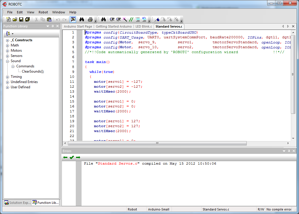 robotc arduino