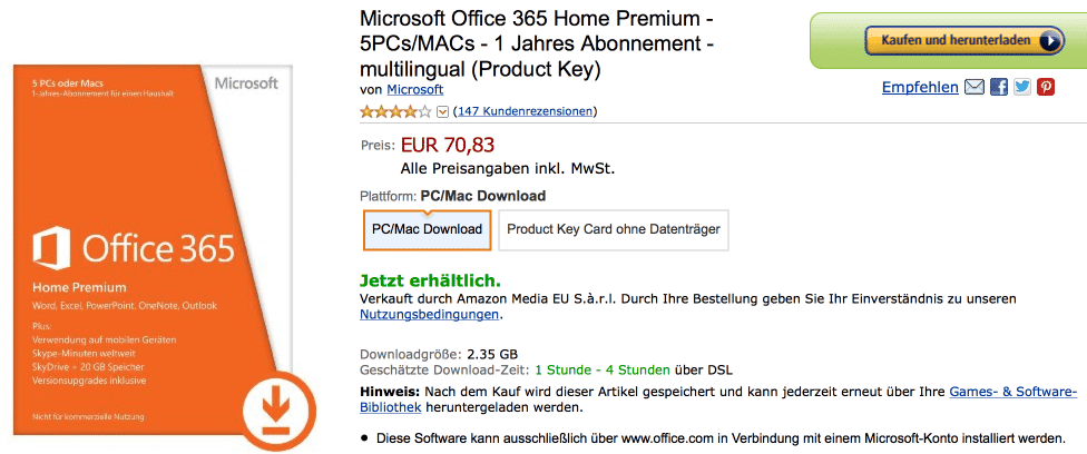 Statt 99 Euro Office 365 Home Premium Geht Auch Gunstiger Heise