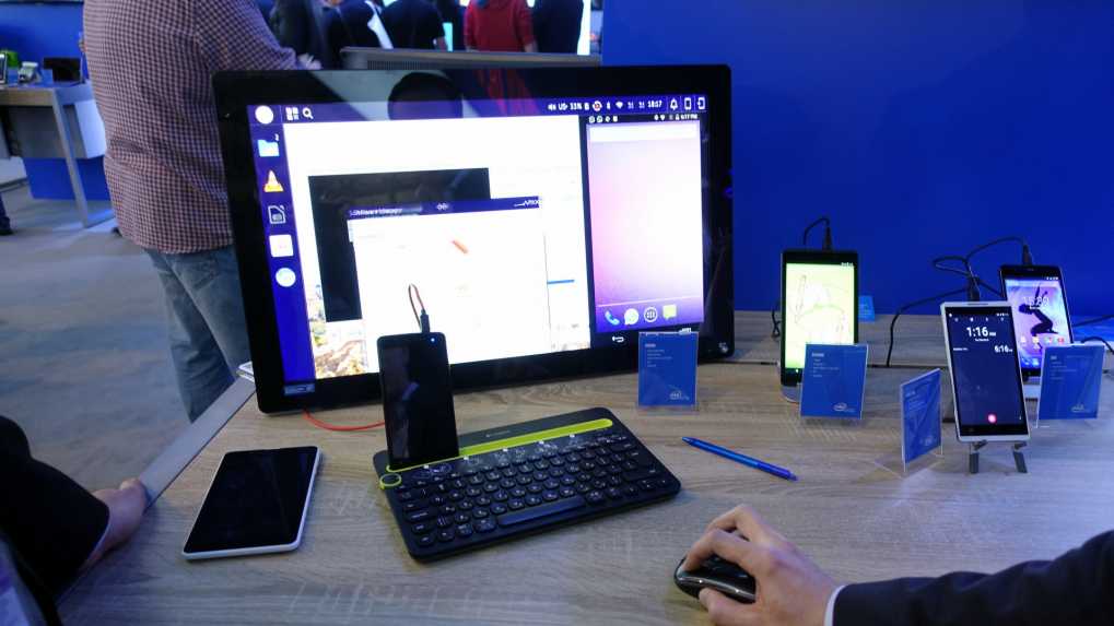 Mwc 2016 Android Smartphone Mit Linux Desktop Von Intel Heise Online
