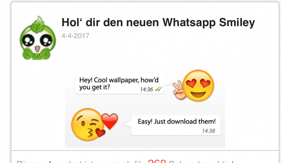 Whatsapp Kettenbrief Bewegliche Emojis Locken In Abofalle Heise Online