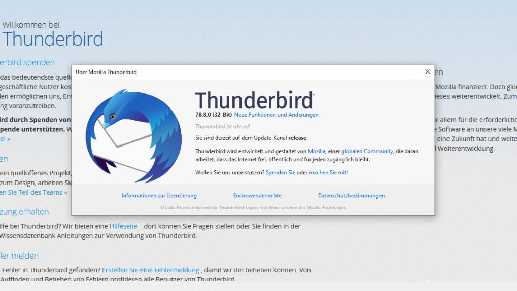 Thunderbird 78 8 E Mail Client In Neuer Version Mit Schwachstellen Fixes Heise Online Thunderbird 78 8 E Mail Client In Neuer Version Mit Schwachstellen Fixes Heise Online