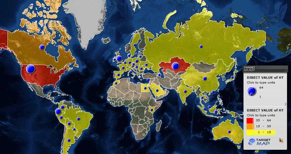 In über 60 Ländern entdeckten die Kaspersky-Forscher RCS-Kontroll-Server -- zwei davon in Deutschland.