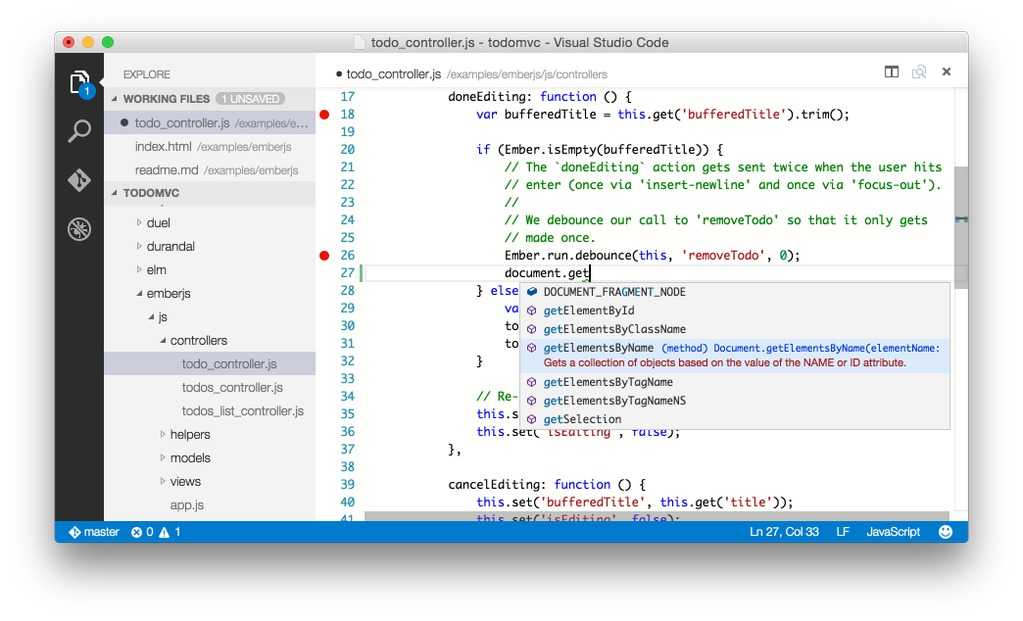 Erste Impression von Visual Studio Code