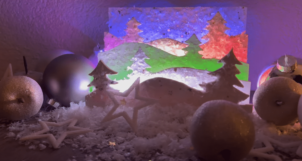 Die weihnachtliche LED-Schneelandschaft